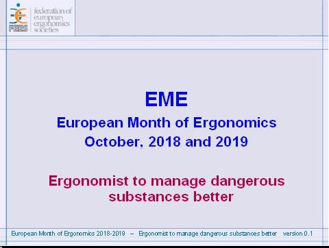 European Month of Ergonomics 2018 presentation